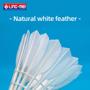 Volant de badminton en plumes d'oie personnalisé à 77 vitesses LINGMEI-60 Coq sandwich durable et hautement durable Volant modèle classe A + - Product Image 3