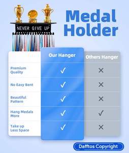 Soporte para colgar medallas, estante <span class=keywords><strong>de</strong></span> pared para exhibición, marco <span class=keywords><strong>de</strong></span> estante, colgador <span class=keywords><strong>de</strong></span> medallas, cinta <span class=keywords><strong>de</strong></span> premio, eslogan 'Cheer Never Give Up', decoración <span class=keywords><strong>de</strong></span> pared fácil <span class=keywords><strong>de</strong></span> instalar - Product Image 3