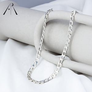 <span class=keywords><strong>Collier</strong></span> <span class=keywords><strong>en</strong></span> <span class=keywords><strong>argent</strong></span> fin sterling 925 pour femmes, polissage haut, classique, <span class=keywords><strong>ras</strong></span> du <span class=keywords><strong>cou</strong></span>, <span class=keywords><strong>plat</strong></span>, lien, chaîne cubaine, offre spéciale - Product Image 5