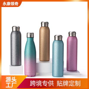 Stainless Steel Vacuum Bottle Double Wall Insulated Portable Travel Water Bottle Round Black 500Ml 750Ml 1000Ml - Product Image 5
