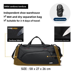 <span class=keywords><strong>Sac</strong></span> à dos <span class=keywords><strong>de</strong></span> <span class=keywords><strong>sport</strong></span> convertible 2 en 1 en Cordura 840D, grande capacité 40L, <span class=keywords><strong>sac</strong></span> <span class=keywords><strong>de</strong></span> voyage imperméable pour <span class=keywords><strong>homme</strong></span> - Product Image 3