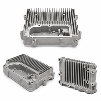Boîtier de module de charge en aluminium moulé sous pression ADC12 avec dissipateur thermique à ailettes, composants de précision usinés CNC