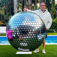 Décoration de fête de taille personnalisée Grandes sphères réutilisables Grandes bulles brillantes Ballon gonflable Disco Boule miroir