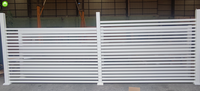 Panneau de clôture à persiennes en aluminium blanc enduit de poudre personnalisé