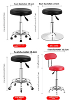 Tabourets de bar ronds pivotants populaires modernes Chaises de salon de barbier rotatives à 360 ° réglables en hauteur Tabourets durables