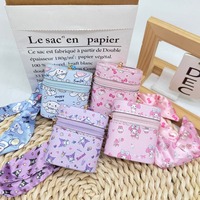 Mini porte-clés en cuir PU, sac de rangement portable pour écouteurs, rouge à lèvres, sac à dos, porte-clés, sac à breloques, personnalisable, cadeau promotionnel