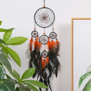 Handgemaakte Turquoise Dream Catchers Met Veren Grote Muur Opknoping Home Decor Bohemian Home Maan Chic Decoratie Art Craft Gift