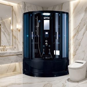 Chiuso shell bagno di vapore nero 2 persona di vapore - Product Image 1