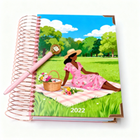 Planificateur mensuel personnalisé et magnifique avec logo doré, impression de livre