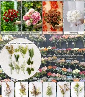 Bouquet de 10 Roses et Marguerites en Soie Artificielle Réalistes Faits Main, Vente en Gros, pour Mariage, Décoration Intérieure et Arrangements Décoratifs