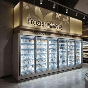Congelatori Verticali Commerciali per Supermercati, Vetrina Refrigerata con Porta in Vetro - Product Image 3