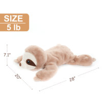 Boneka Sloth Berbobot Grosir 5lb, Bantal Panjang 28in, Hewan Boneka Lembut, Pesanan Massal, Logo Kustom, OEM/ODM