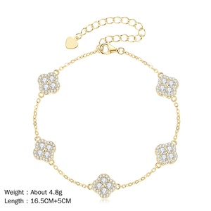 Classic Fashion Jewelry Eco-friendly Copper 14k Gold Plated Micro Pave 2.5MM VVS GRA Moissanite <b>Adjustable</b> Chain <b>Bracelet</b> - Product Image 6
