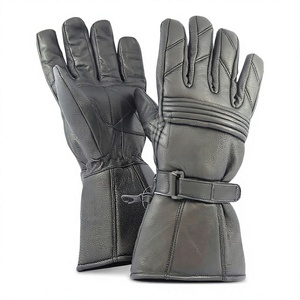 Gants de moto en cuir pour homme, courts, pour la course, compatibles écran tactile, pour motocross et cross-country - Product Image 1