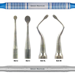 Curette chirurgicale manuelle Molt en acier inoxydable, instruments dentaires, éleveurs périostiques N.9 - Product Image 5