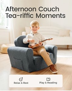 Sofá Infantil 2 en 1 Ultraconfortable Personalizado al por Mayor 2026, Sofá Moderno Plegable de Esponja Comprimida al Vacío - Product Image 4