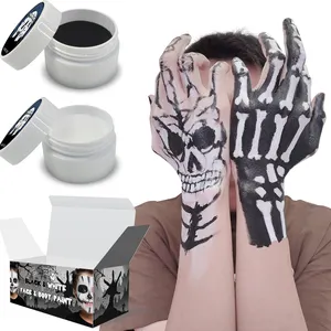 KHY черный белый Рисунок лица Хэллоуин Косплей SFX макияж спецэффекты набор для макияжа наряжаться нетоксичный набор краски для тела