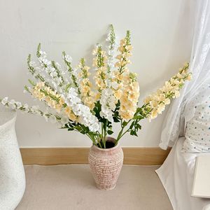 ดอกเดลฟีเนียมประดิษฐ์ ผ้าไหมสีขาว เหลือง ชมพู ฟ้า ม่วง สำหรับตกแต่งงานแต่งงาน ตกแต่งบ้าน อุปกรณ์ประกอบฉากถ่ายภาพ คุณภาพสูง ใช้ซ้ำได้ - Product Image 2