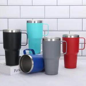 Vakuum thermos Kaffeetasse Doppel wand becher Edelstahl Isolierter Becher mit Griff