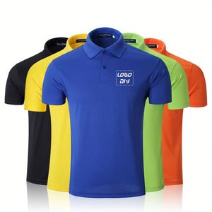 Polo de travail en polyester de qualité supérieure avec logo personnalisé, col polo, t-shirt de golf, coupe ajustée, pour hommes - Product Image 4