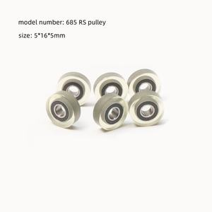 Miniatur 685RS 685 2RS bantalan katrol, karet PU dilapisi bantalan rol untuk mesin hitung ATM 5*16*5mm - Product Image 2