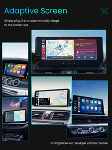 Black Metal 2 in 1 Wireless USB Carplay Android Auto Box for Car CarPlay <b>Adapter</b> Includes Type-C port - Product Image 5