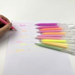 Stylos à peinture pailletée écologiques, 12 couleurs, pointe bille 1 mm, pour la création artistique et les <span class=keywords><strong>loisirs</strong></span> respectueux de l'environnement - Product Image 3