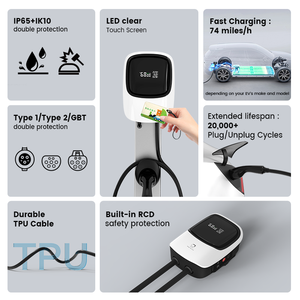 <span class=keywords><strong>Chargeur</strong></span> mural pour véhicule électrique 22 kW 32A, station de recharge rapide pour <span class=keywords><strong>voiture</strong></span> électrique, application intelligente domestique WIFI OCPP pour BYD Seal Model S Y OEM - Product Image 2