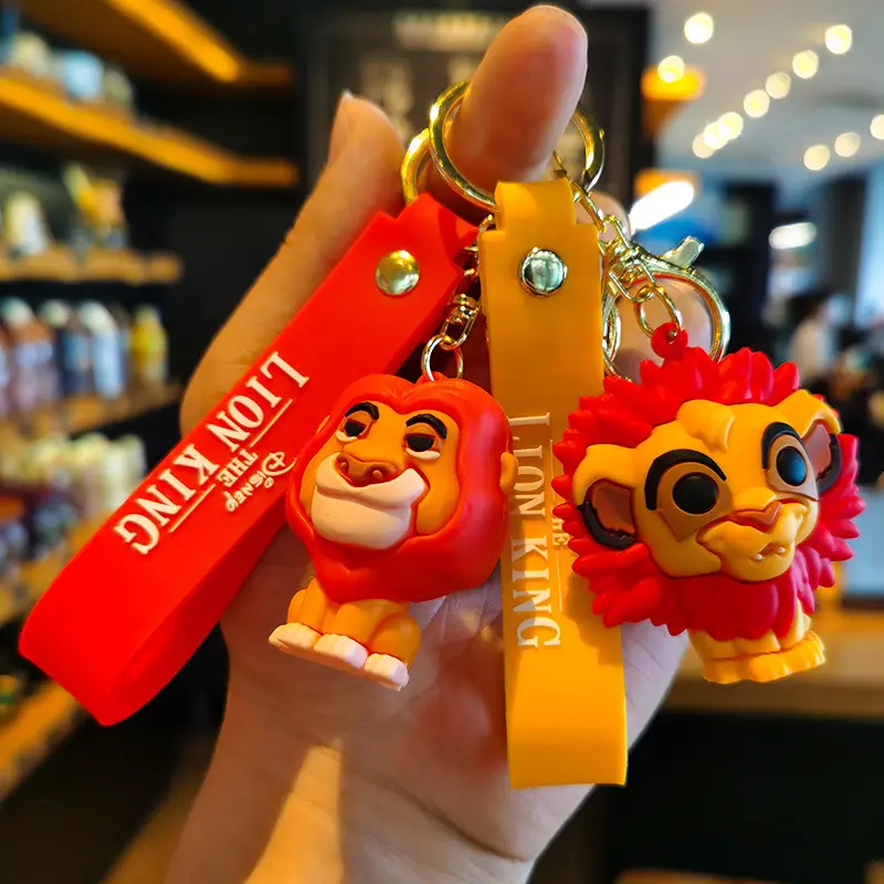 En gros Roi Lion Porte-clés Dessin Animé Mignon Créatif Simba Poupée Pendentif Cadeau Pour Enfants Porte-clés
