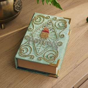 Caja de Joyería de Terciopelo, Caja de Regalo con Lentejuelas y Adornos Hechos a Mano, Caja de Lujo para Colgantes, Anillos y Fotos - Product Image 4