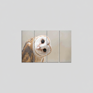 Printed <b>Canvas</b> Artwork: Elegant Owl Design, Modern <b>Wall</b> Decor,SET OF 4 <b>CANVAS</b> - Product Image 2