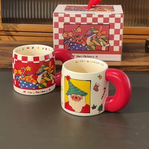 Tasses en céramique de Noël grande capacité, tasses à eau mignonnes, tasses à café de bureau - Product Image 3