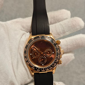 セラミックベゼル2813自動移動防水サファイアガラスゴムストラップブラウンダイヤル - Product Image 1