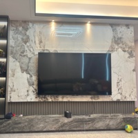 Vente flash - Panneaux muraux en marbre artificiel UV pour décoration intérieure - Plaque en PVC plastique haute brillance pour la maison