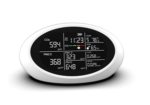 DM605 2024 <span class=keywords><strong>Nouveau</strong></span> type 10 en 1 Détecteur de dioxyde de carbone Analyseur de <span class=keywords><strong>gaz</strong></span> PM2.5 PM10 PM1.0 Mètre CO2 pour salle de classe scolaire - Product Image 3