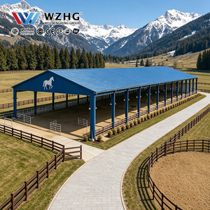Fabricant professionnel de structures en acier pour arènes équestres, destinées aux installations d'entraînement, avec sélection de panneaux de construction isolés - Product Image 1
