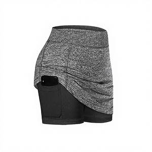 Shorts Deportivos para Mujer con Bolsillos, Transpirables, de Secado Rápido, con Spandex y Poliéster, Cintura Elástica, Color Sólido - Product Image 3
