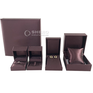SHERO Purple Square Jewelry Box With Velvet Insert Lid Closure Elegant Packaging For <b>Rings</b> Necklaces - Product Image 5