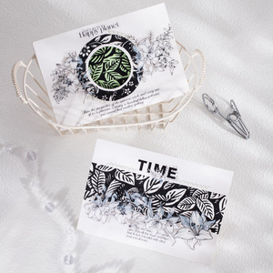 1 rotolo di nastro della serie Glimmers in The Dark, sfondo decorativo per agenda in bianco e nero con glitter e sabbia - Product Image 3