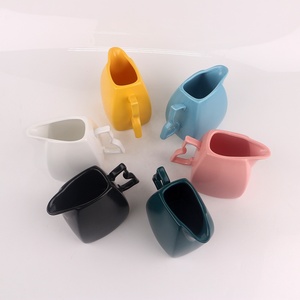 Pichet à lait de restaurant en céramique, petite bouteille, de bonne qualité, pour café et lait, personnalisé, bon marché, avec <span class=keywords><strong>sucrier</strong></span>, blanc - Product Image 2