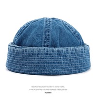 Casquettes de cowboy lavées en gros chapeaux de propriétaire roulés chapeaux de marin Hip Hop propriétaire roulé tout match chapeaux de peau de melon de rue vintage