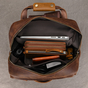 Mochila de Fotografía Retro de Cuero Crazy Horse, Bolsa de Viaje de Gran Capacidad para Hombre, Bolsa de Cámara DSLR de Cuero Genuino para Exteriores, Algodón - Product Image 5