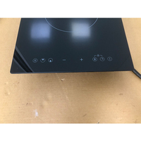 2 zones de cuisson 30cm Plaque de cuisson à induction encastrée en verre noir 9 niveaux de puissance Table de cuisson électrique à commande tactile pour usage domestique