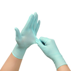 Gants en nitrile verts jetables, résistants aux perforations et imperméables, sans poudre, en vrac - Product Image 2