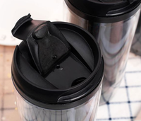 Tasse à café en plastique double paroi, gobelet de thé pour la publicité professionnelle, style européen