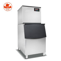 Máquina de Hielo en Cubos Comercial de Acero Inoxidable, Máquina Automática para Hacer Hielo para Restaurantes, Cafeterías y Negocios