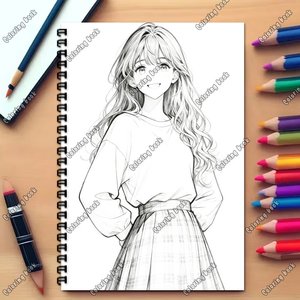 Carnet de <span class=keywords><strong>coloriage</strong></span> spirale personnalisable <span class=keywords><strong>pour</strong></span> filles, cahier de dessin créatif recto simple <span class=keywords><strong>pour</strong></span> adolescents et adultes – Vente en gros - Product Image 2