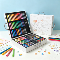 Ensemble de crayons et feutres à eau pour enfants, série animaux