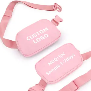 BSCI Hot Selling Wholesale Women Bag Belt Running Sports Custom Printed Fanny Pack Waist Bag Phone Zipper Nylon Bum Bag