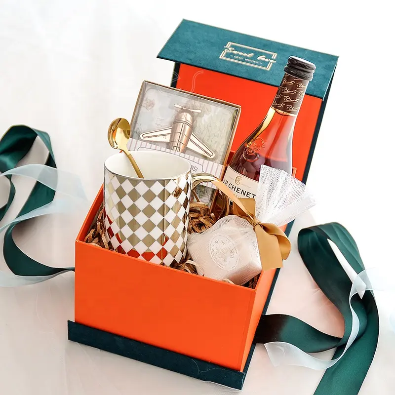 Cocostyls Set Hadiah Pria, Kotak Beludru Zamrud Yang Menakjubkan Buatan Tangan, dengan Pita untuk Hadiah Ulang Tahun Cantik